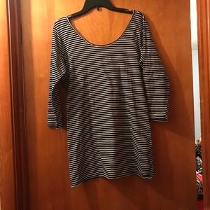 Decree XL Shirt/dress white and black stripes